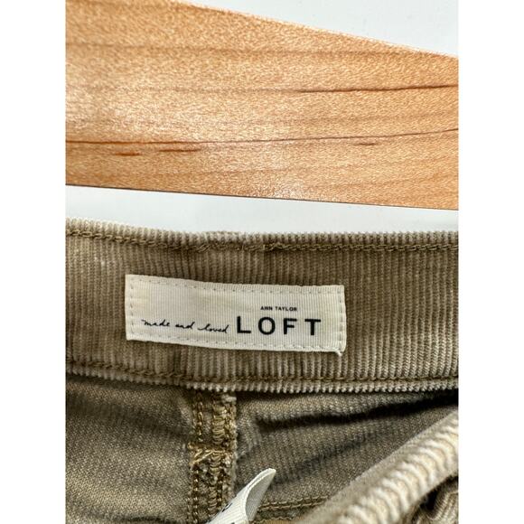 LOFT Green Corduroy Cotton Blend Skinny Pants Women's Size 10/30 - Picture 5 of 9
